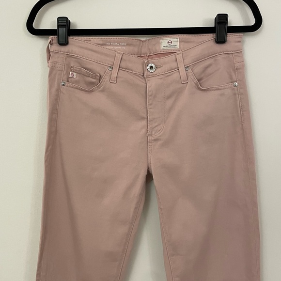 AG The Prima Crop Mid Rise Cigarette Crop Jeans in Rose Blush Size 27R - Picture 6 of 15